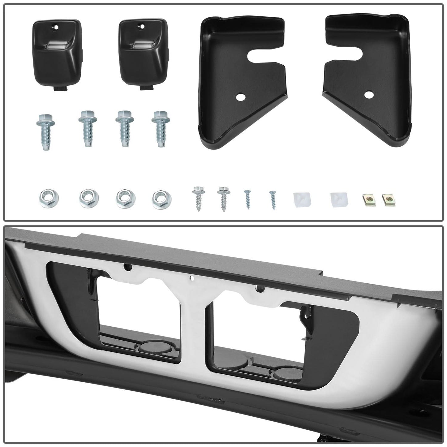 2007-2013 Toyota Tundra Chrome Rear Bumper - Parking Assist Compatible