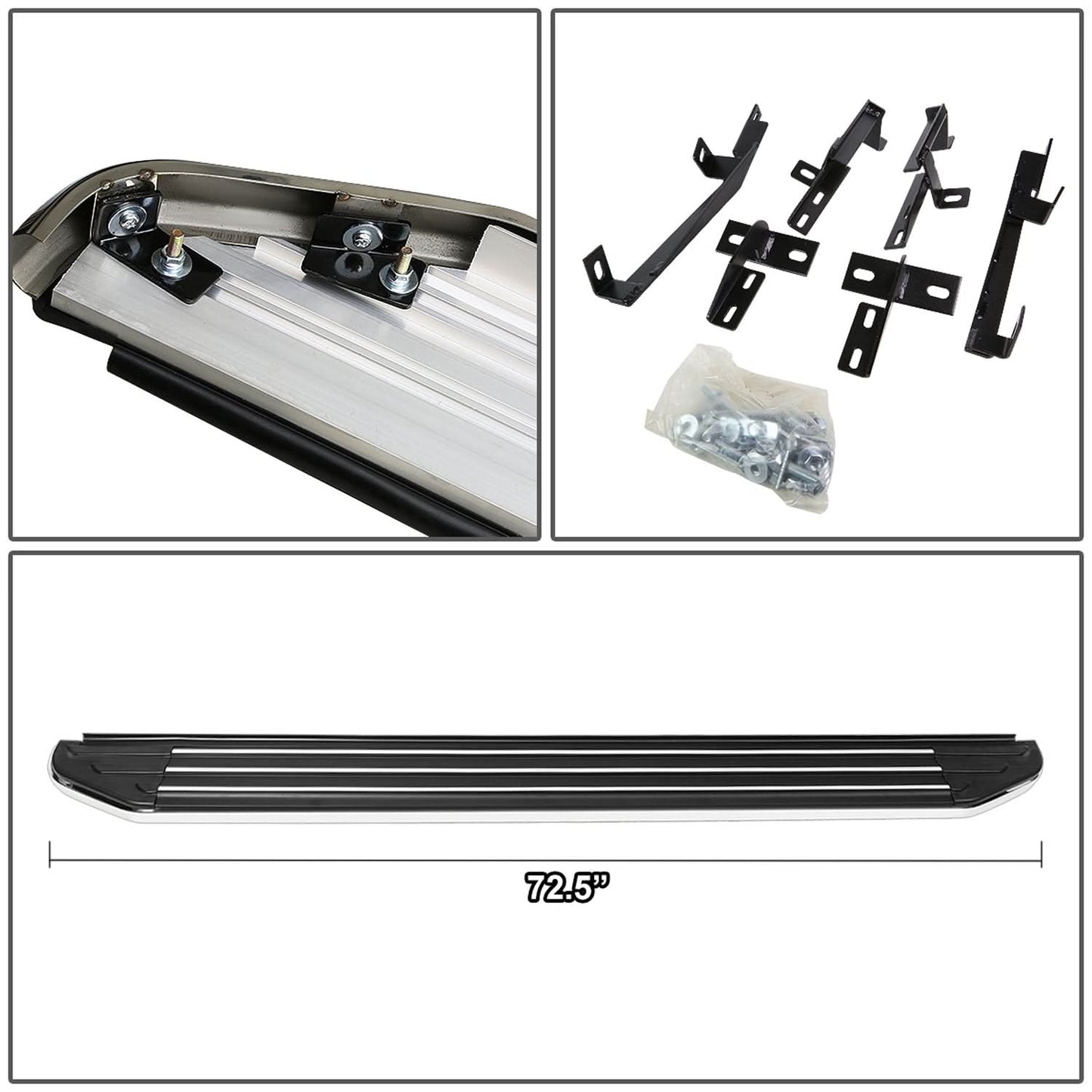 2008-2013 Toyota Highlander 6 Inch Running Boards - Aluminum