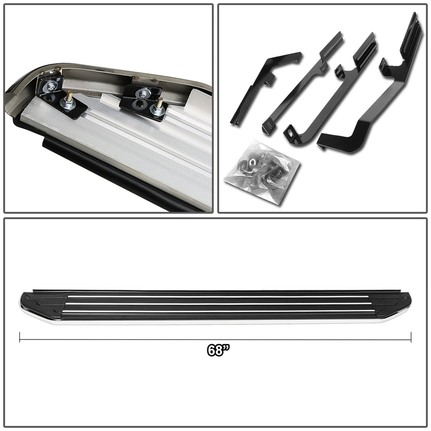 2013-2017 Hyundai Santa Fe 6" Running Boards Aluminum
