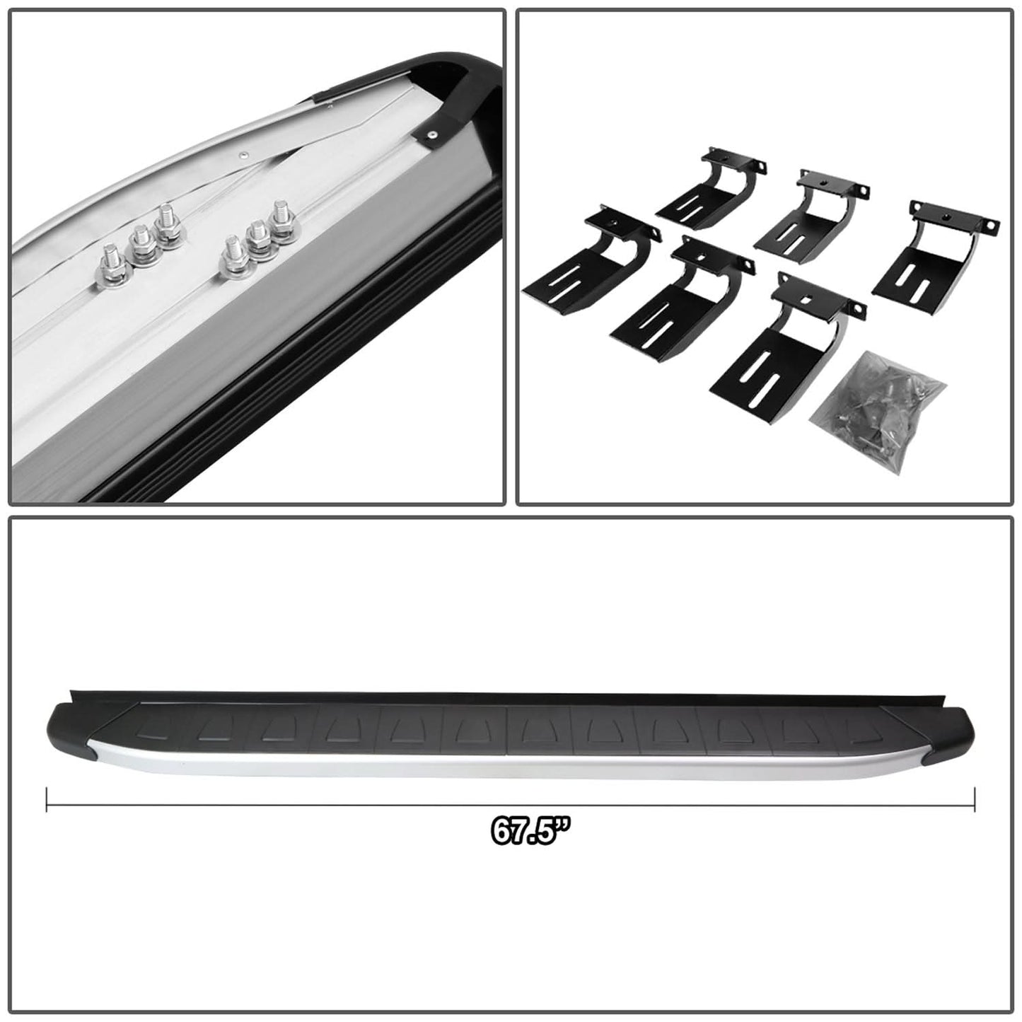 2011-2017 Jeep Grand Cherokee 5.75" Running Boards Aluminum