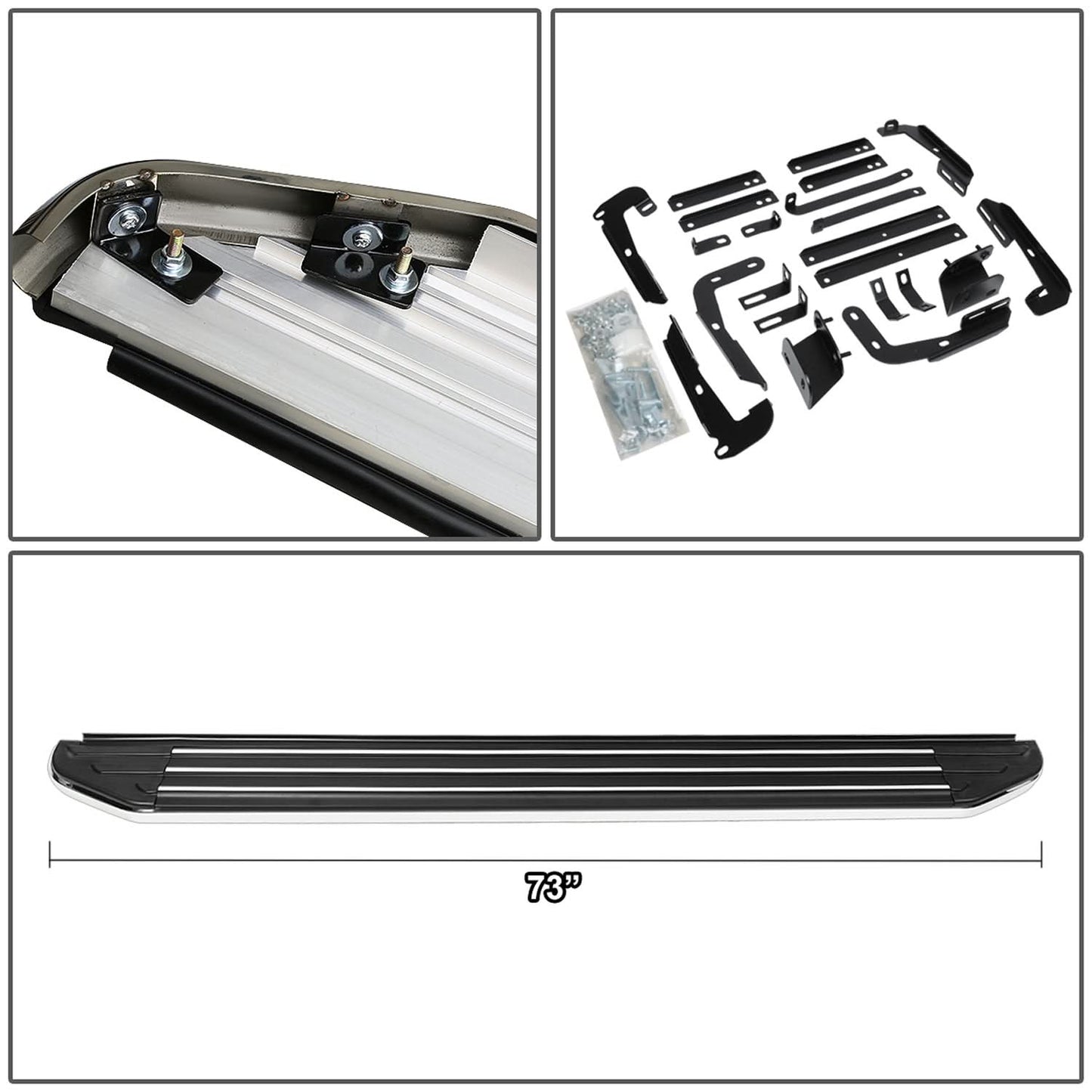 14-15 Nissan Pathfinder / 13-19 Infiniti QX60 5.5" Running Boards Aluminum