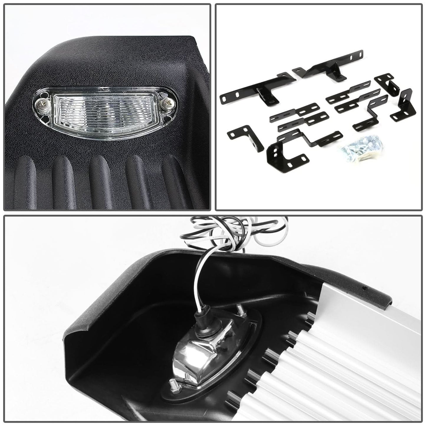 2008-2013 Toyota Highlander LED Running Boards Aluminum Black