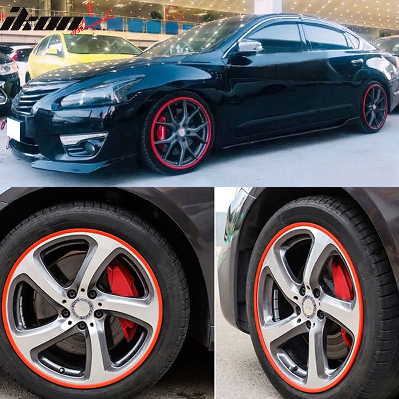 Heavy Duty Wheel Guard Rim Protecting Trim 17in Red