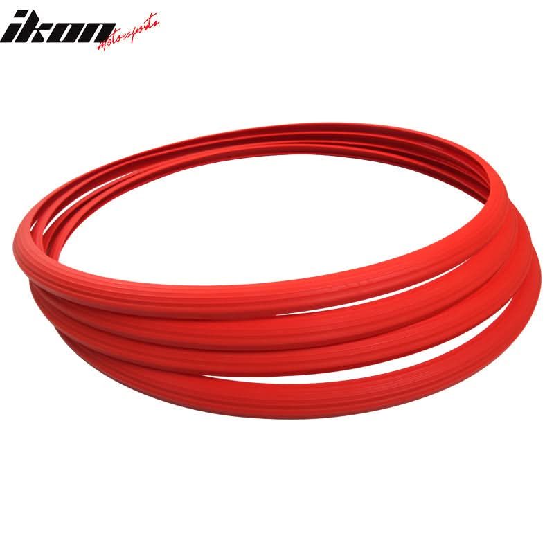 Heavy Duty Wheel Guard Rim Protecting Trim 17in Red