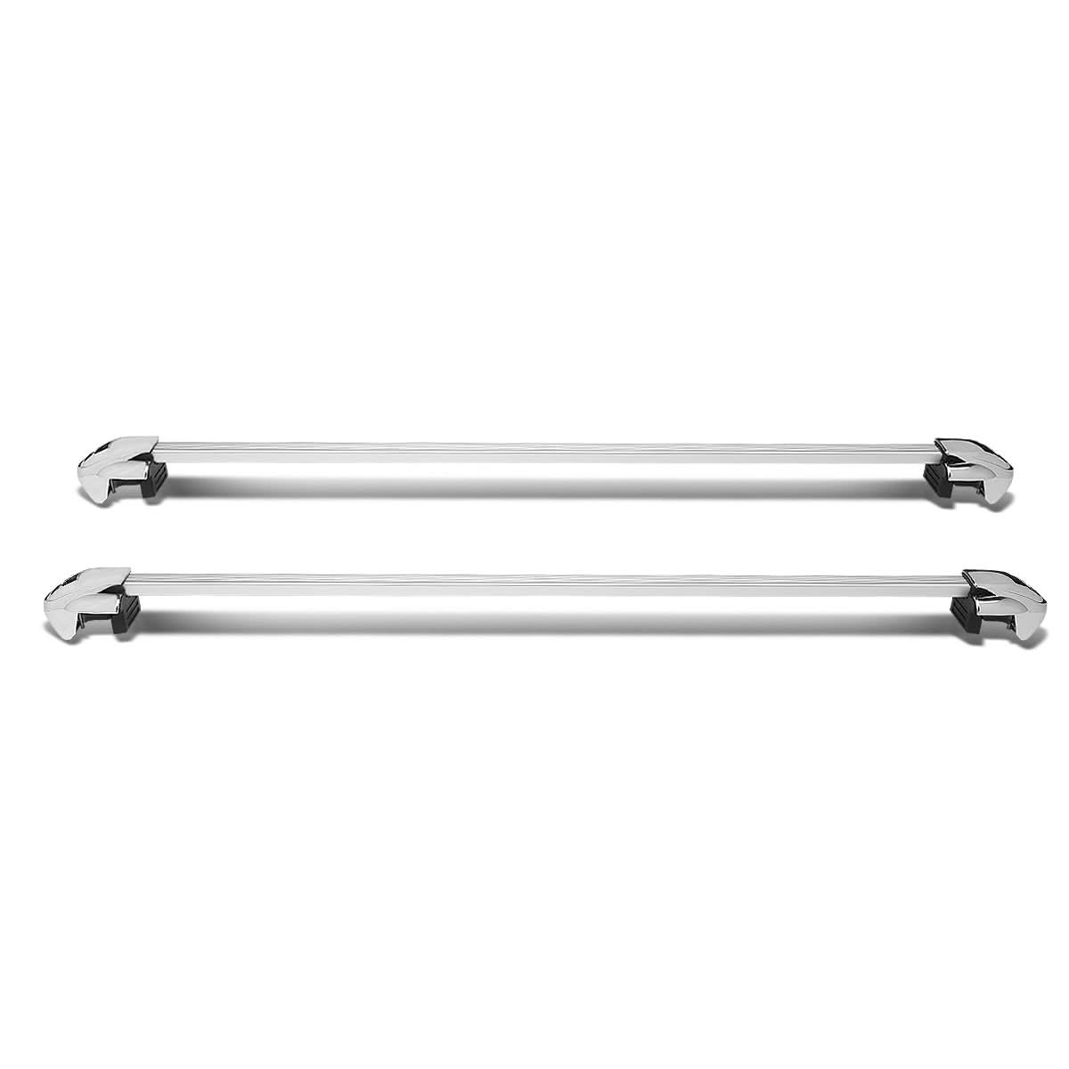 Universal 54" Aluminum Square Roof Rack Crossbar w/ Lock - Silver
