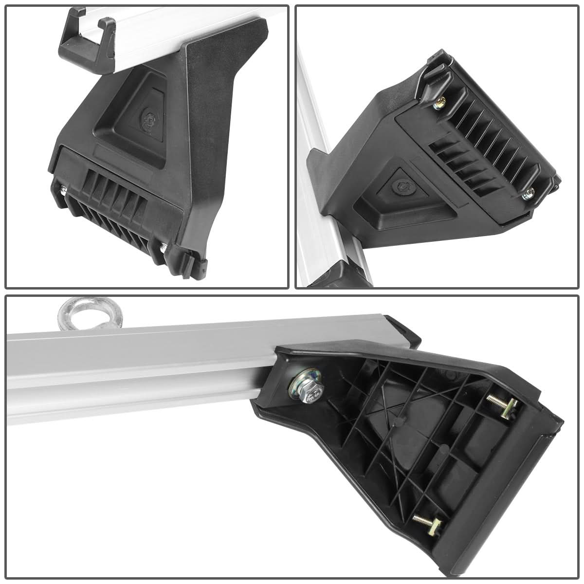 Universal 58" Aluminum Roof Rack Kit - Silver