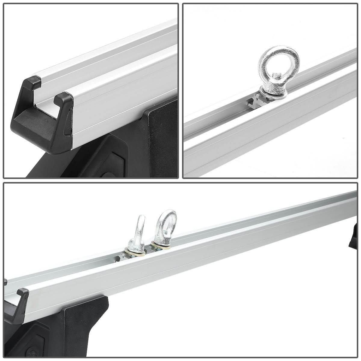 Universal 58" Aluminum Roof Rack Kit - Silver