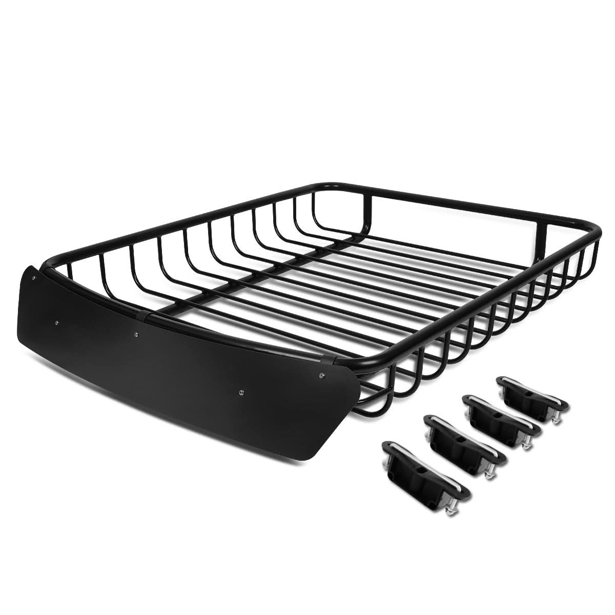 Universal 51" x 40" Steel Roof Rack Basket - Black
