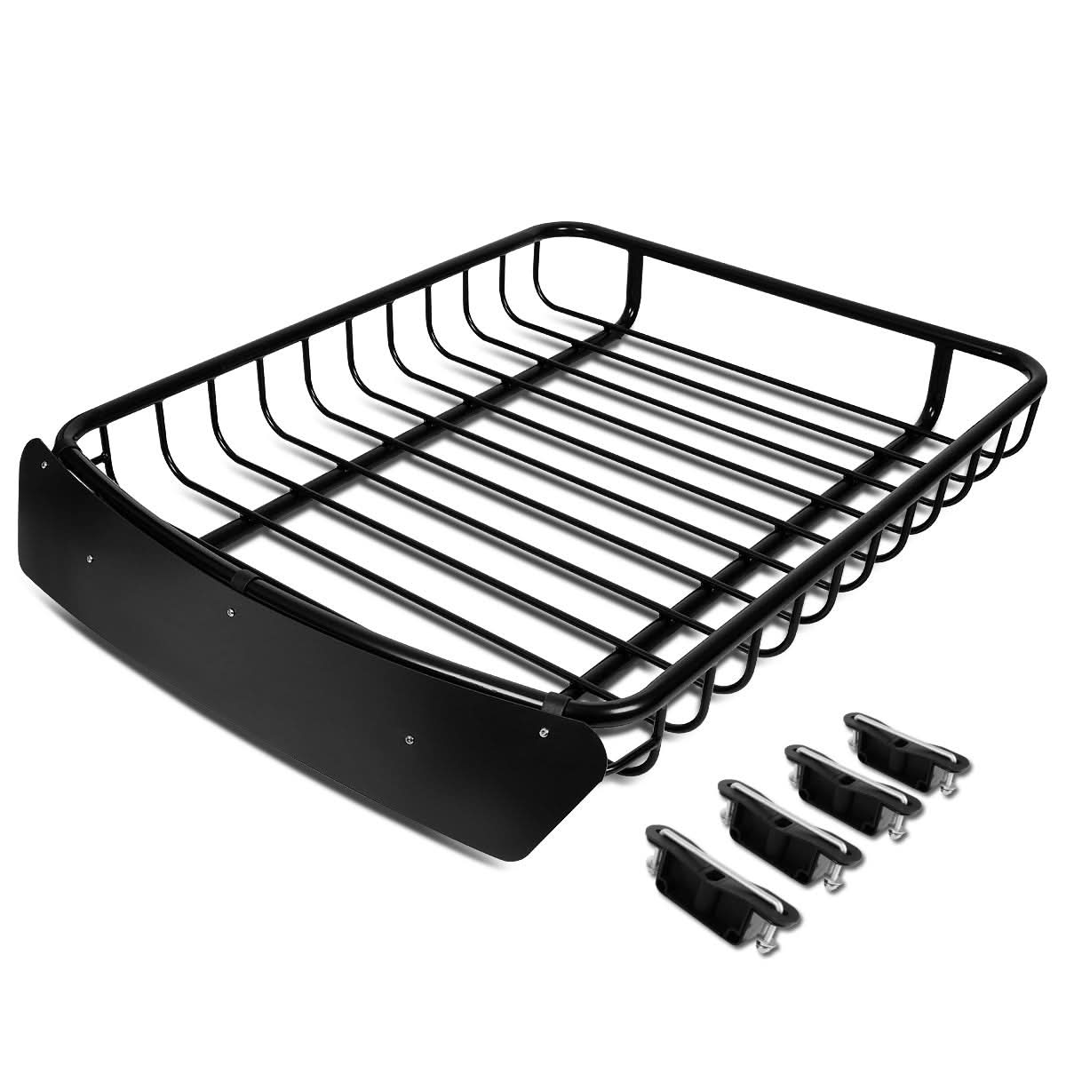 Universal 51" x 40" Steel Roof Rack Basket - Black