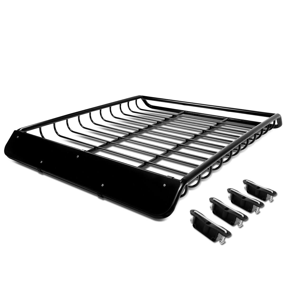 Universal 53x40 Steel Roof Rack Basket - Black