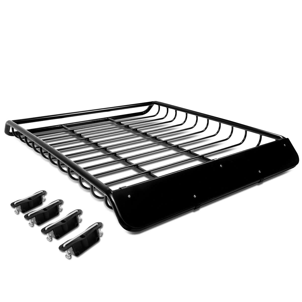 Universal 53x40 Steel Roof Rack Basket - Black
