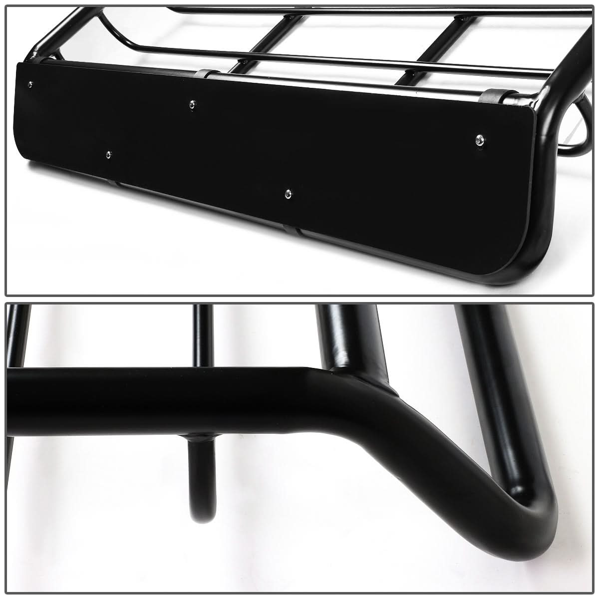 Universal 53x40 Steel Roof Rack Basket - Black