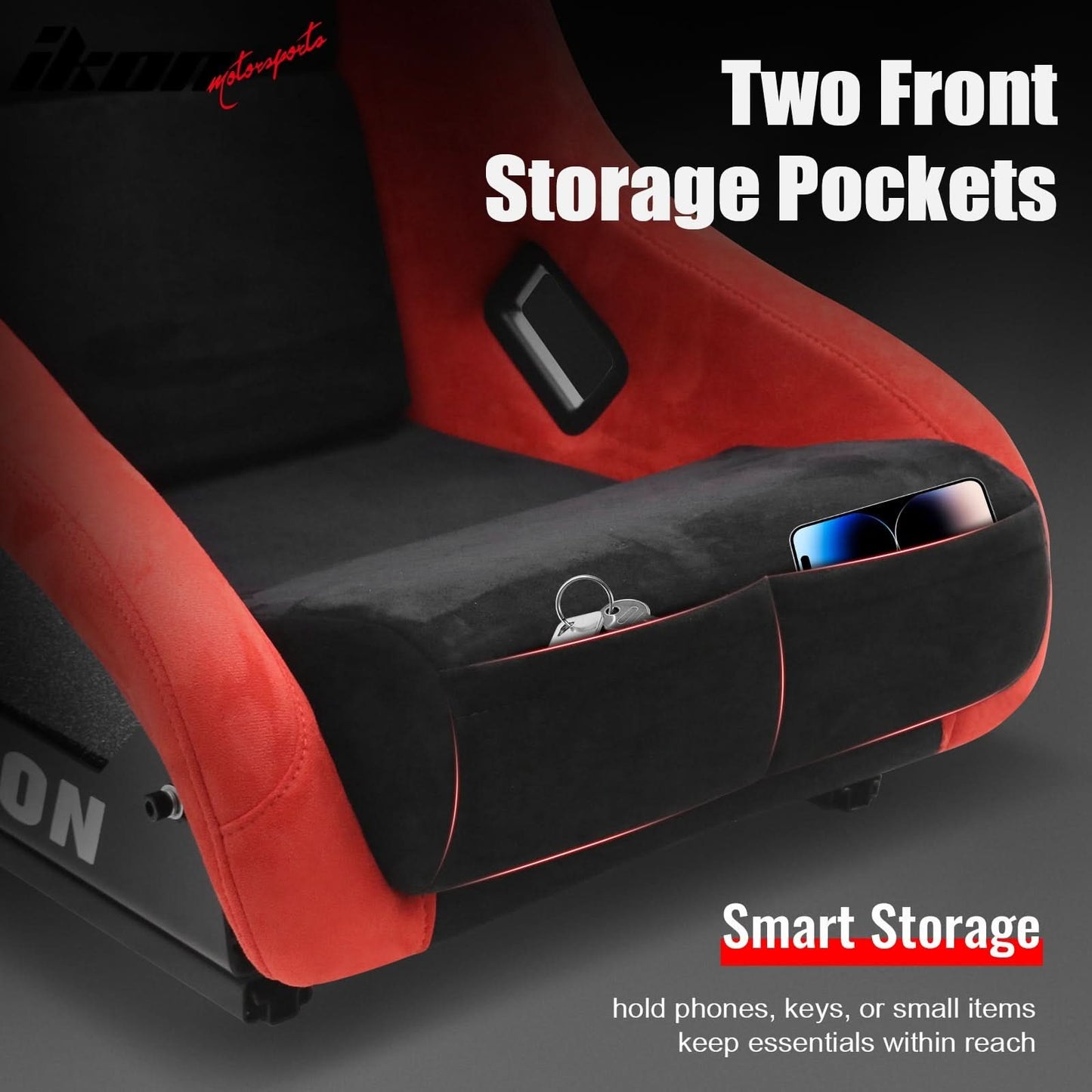 Universal Racing Bucket Seats W/ 4 Point 3" Belt Harness Blue