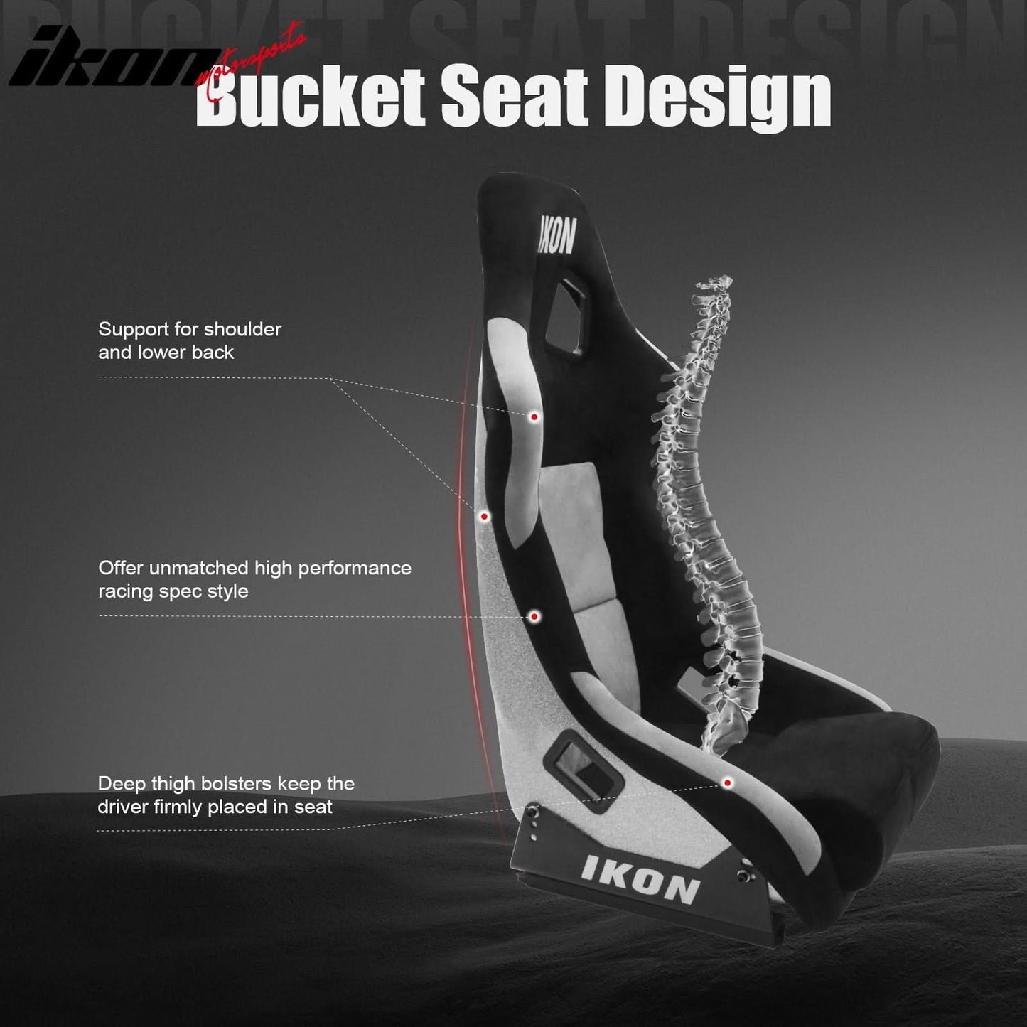 Universal Racing Bucket Seats W/ Slider 4 Point 3" Belt Harness Red