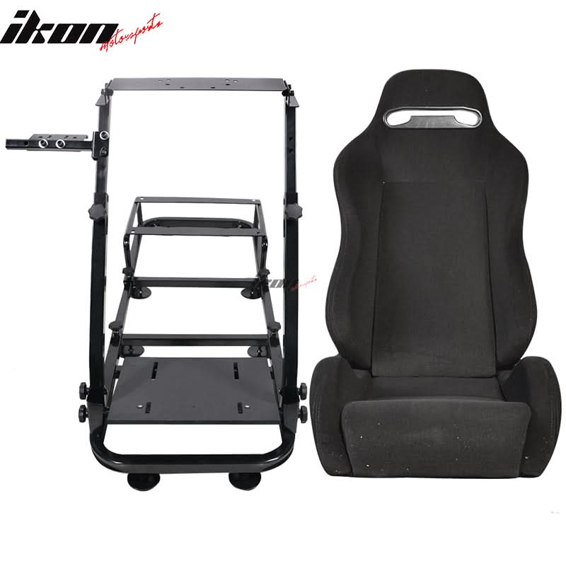 Simulator Cockpit Driving Seat Reclinable & Gear Shifter Mount