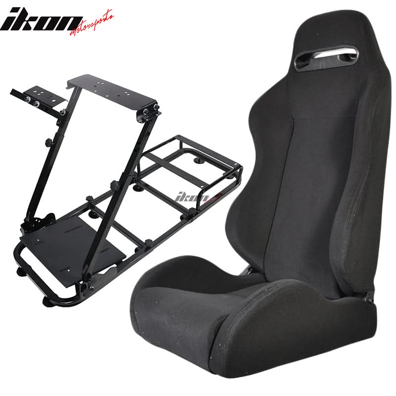 Simulator Cockpit Driving Seat Reclinable & Gear Shifter Mount