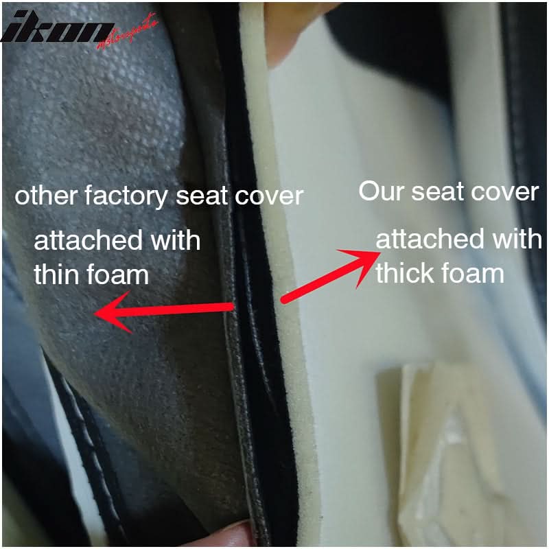 Universal 2x Reclinable Racing Seats Dual Slider Suede PU Carbon Leath