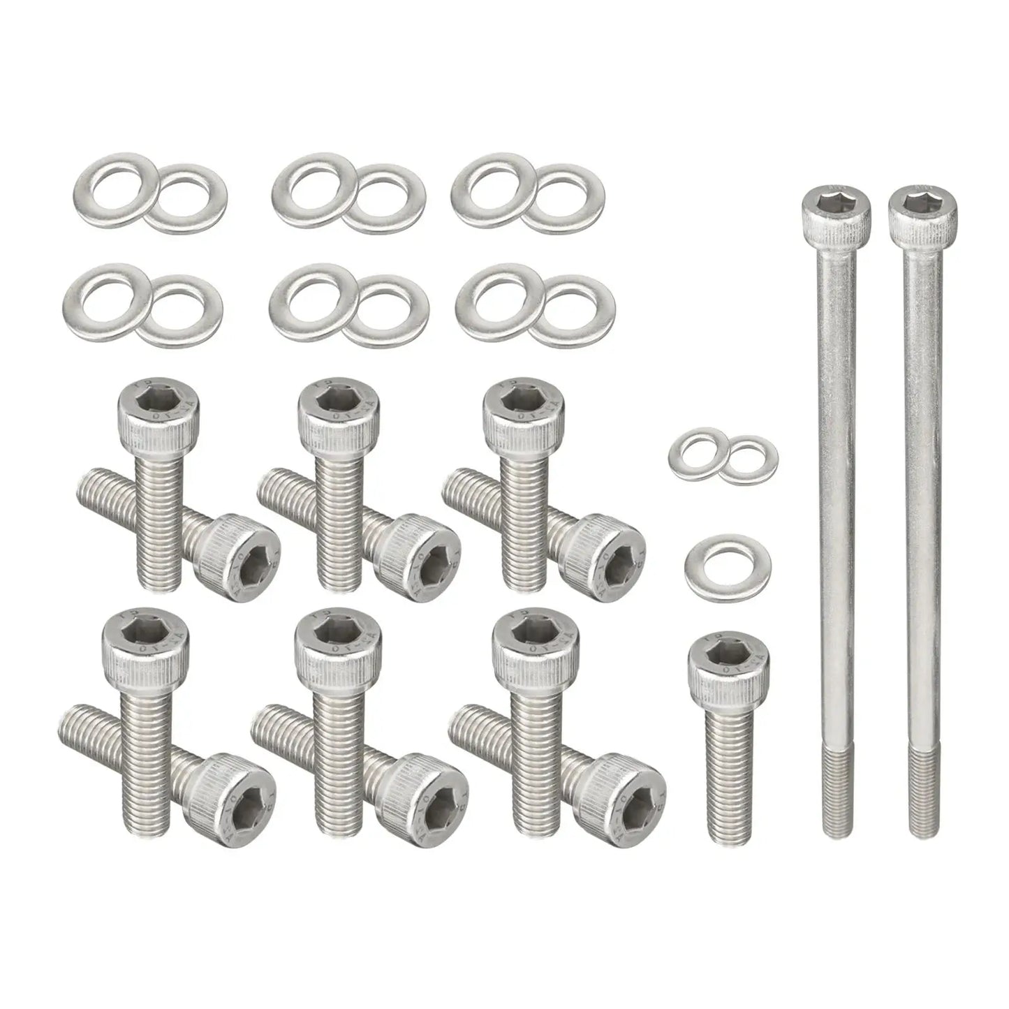 Chevy LS / LSX V8 Stainless Steel Oil Pan Bolt Kit for LS1 / LS2 / LS3 / LS6 / LS7 & Vortec 4.8L / 5.3L / 6.0L / 6.2L Truck Engines (Gen III / Gen IV)