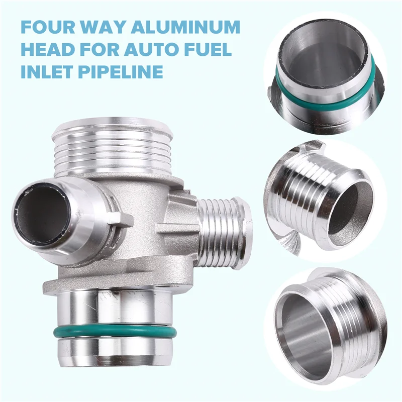 BMW N20 / N26 Engine Aluminum Coolant Hose Connector for F20 / F21 / F22 / F23 / F30 / F31 / F32 / F33 / F34 / F36 / F10 / E84 X1 / E89 Z4 (Replaces 11537639997)