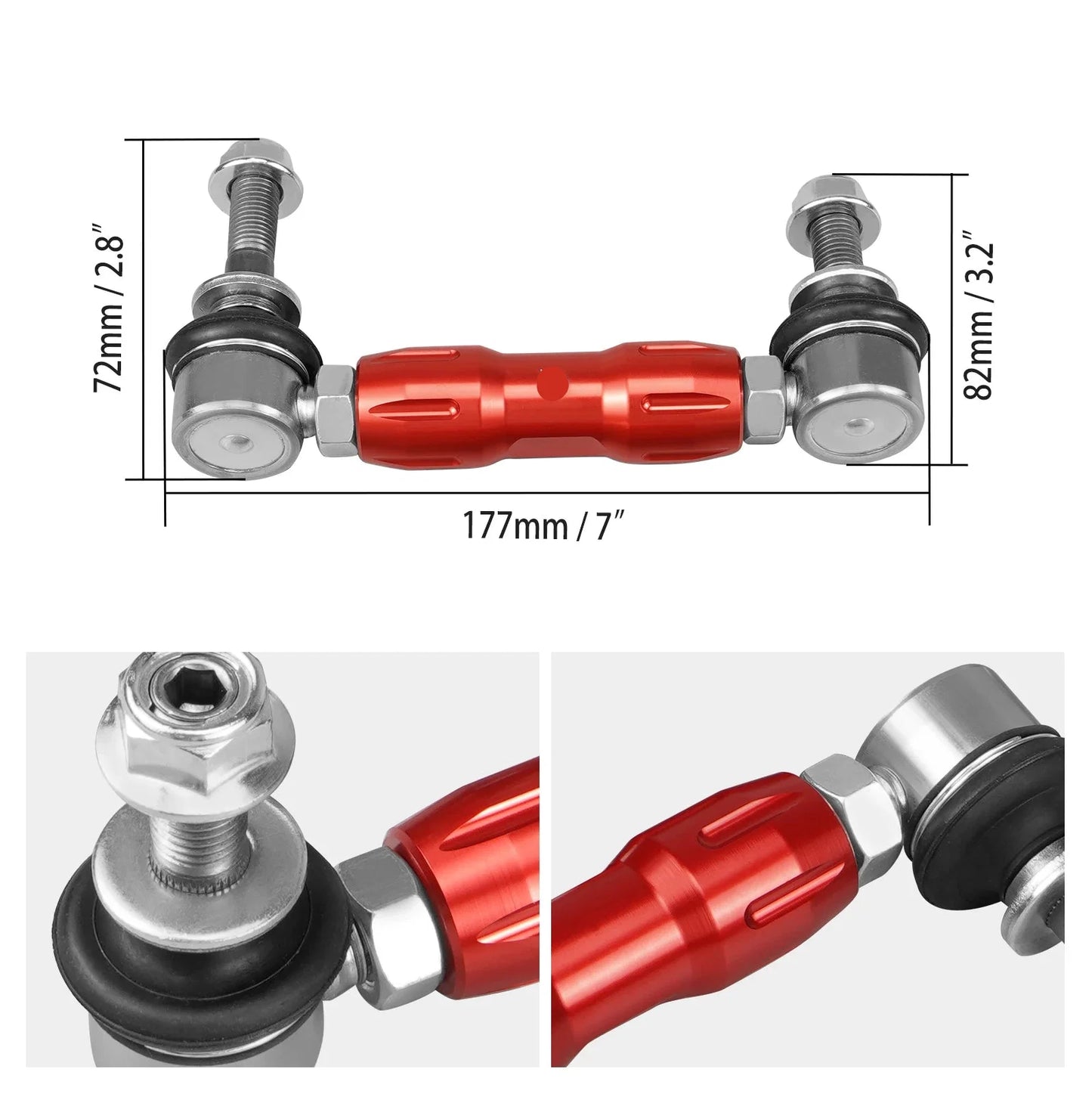Toyota 4Runner / FJ Cruiser Adjustable Front Sway Bar End Links – Billet Aluminum Upgrade
