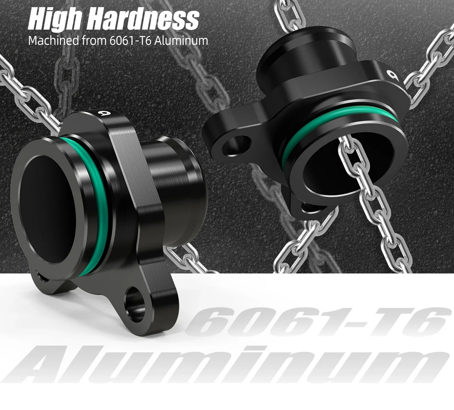 BMW N20 / N52 / N53 / N54 / N55 Engine Billet Aluminum Coolant Port Hose Fitting Upgrade for E70 / E84 / E87 / E90 / E92 / F10 / F20 / F22 / F25 / F30 / 1M / 135i / 335i / 535i / 740i / X1 / X3 / X5 / X6 / Z4 (Replaces 11537541992)