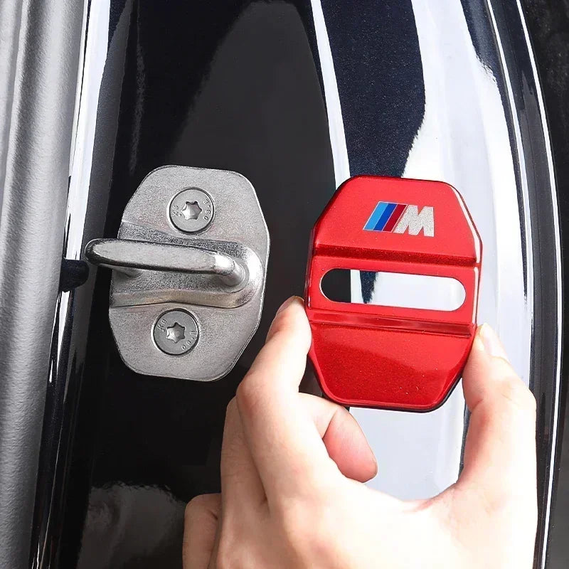 BMW Carbon Fiber Car Door Lock Cover Sticker Set (4-Piece) for E30 / E36 / E39 / E46 / E60 / E70 / E87 / E90 / E91 / F10 / F20 / F30