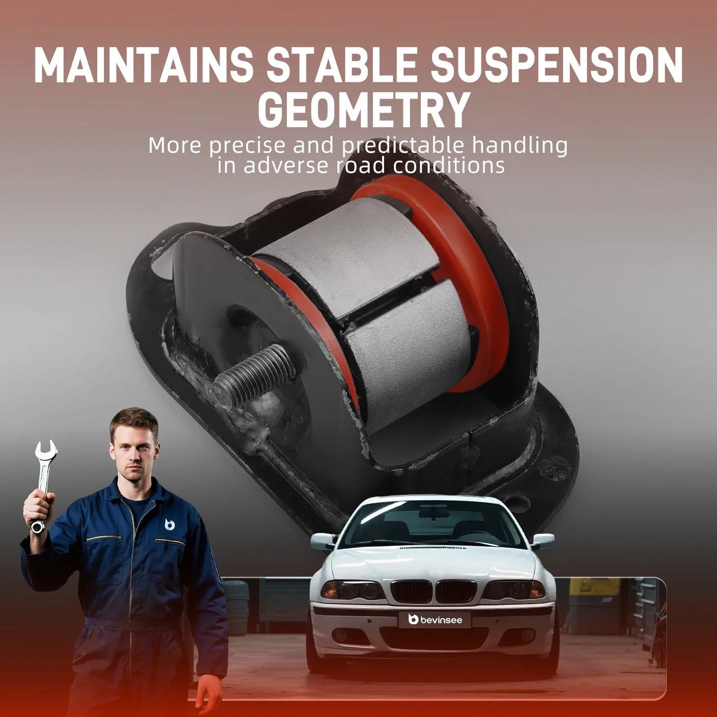 BMW 3 Series E36 E46 / X3 E83 / Z4 E85 E86 85A Polyurethane Rear Trailing Arm Bushing Limit Spacers 1992 - 2010