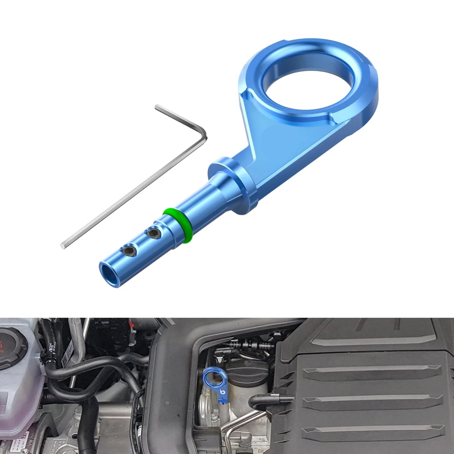 VW Golf MK7 MK8 / Passat / Tiguan / Audi A1 A3 Q2 Q3 / Seat / Skoda EA211 1.0 1.4 TSI Billet Aluminum Oil Dipstick Handle 04E115611AC 2008 - 2024