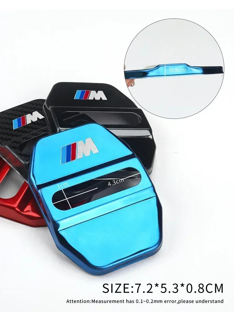 BMW Carbon Fiber Car Door Lock Cover Sticker Set (4-Piece) for E30 / E36 / E39 / E46 / E60 / E70 / E87 / E90 / E91 / F10 / F20 / F30