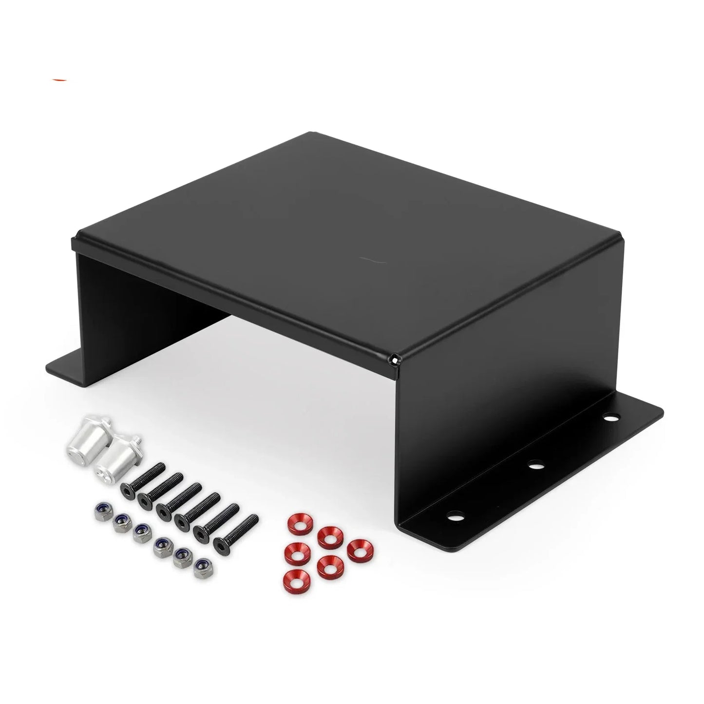 Universal PC680 Black Billet Aluminum Battery Hold Down Tray & Mounting Bracket Kit Car Truck Boat ATV UTV