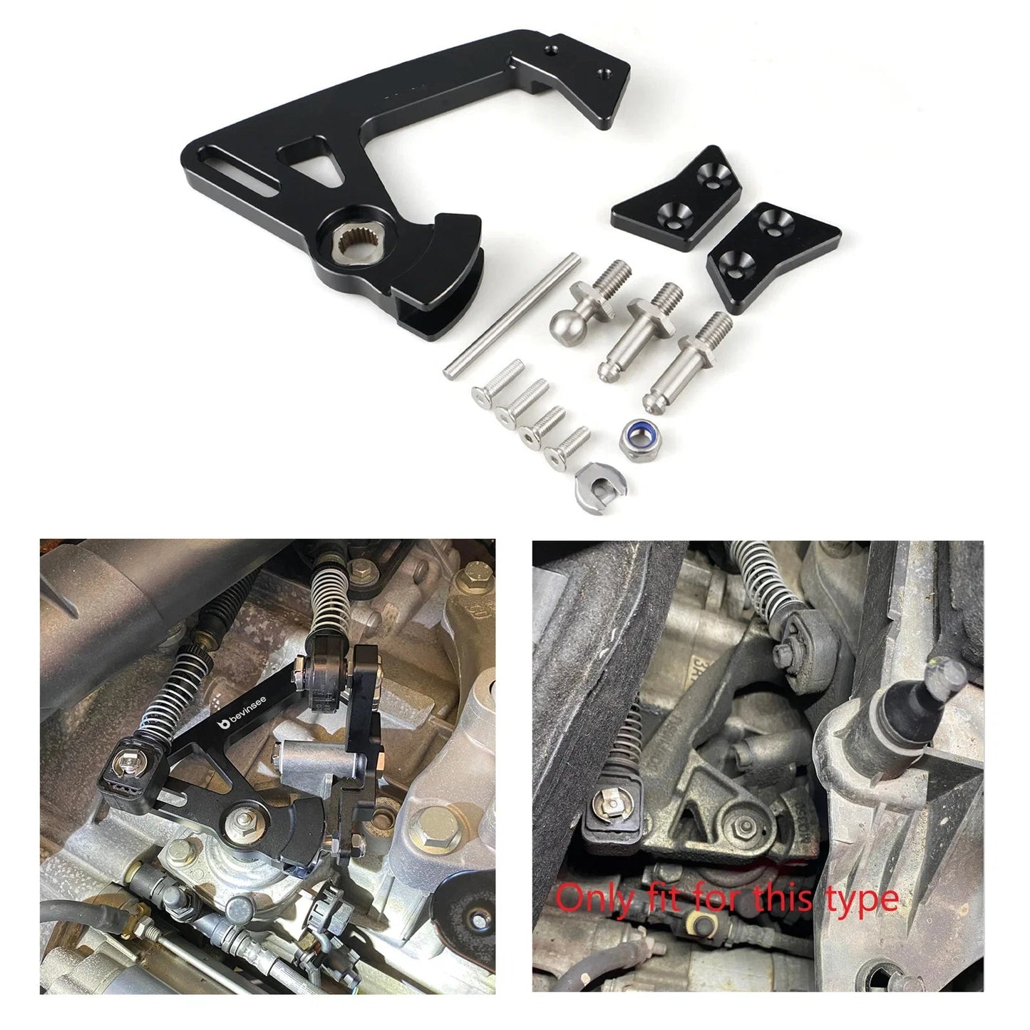 VW Golf MK5 MK6 MK7 MK8 GTI R / Audi A3 S3 TT / Seat Leon / Skoda Octavia Billet Aluminum Adjustable Short Shifter Arm 6-Speed MQ350