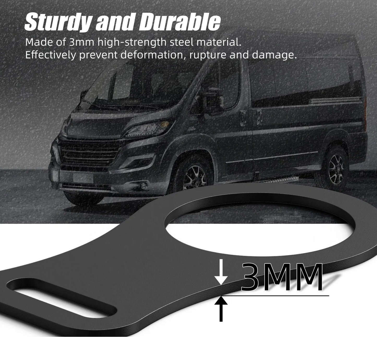 Fiat Ducato 250 / Citroen Jumper / Peugeot Boxer Steel Powder Coated Lock Fuse Tank Lid 3mm 2016 - 2021