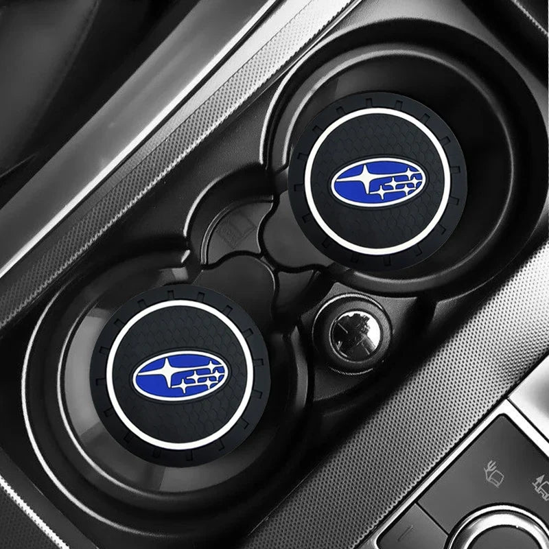 Subaru Silicone Anti-Slip Car Cup Holder Coaster 2-Piece Set for Forester / Impreza / Outback / Legacy / Tribeca / WRX / XV
