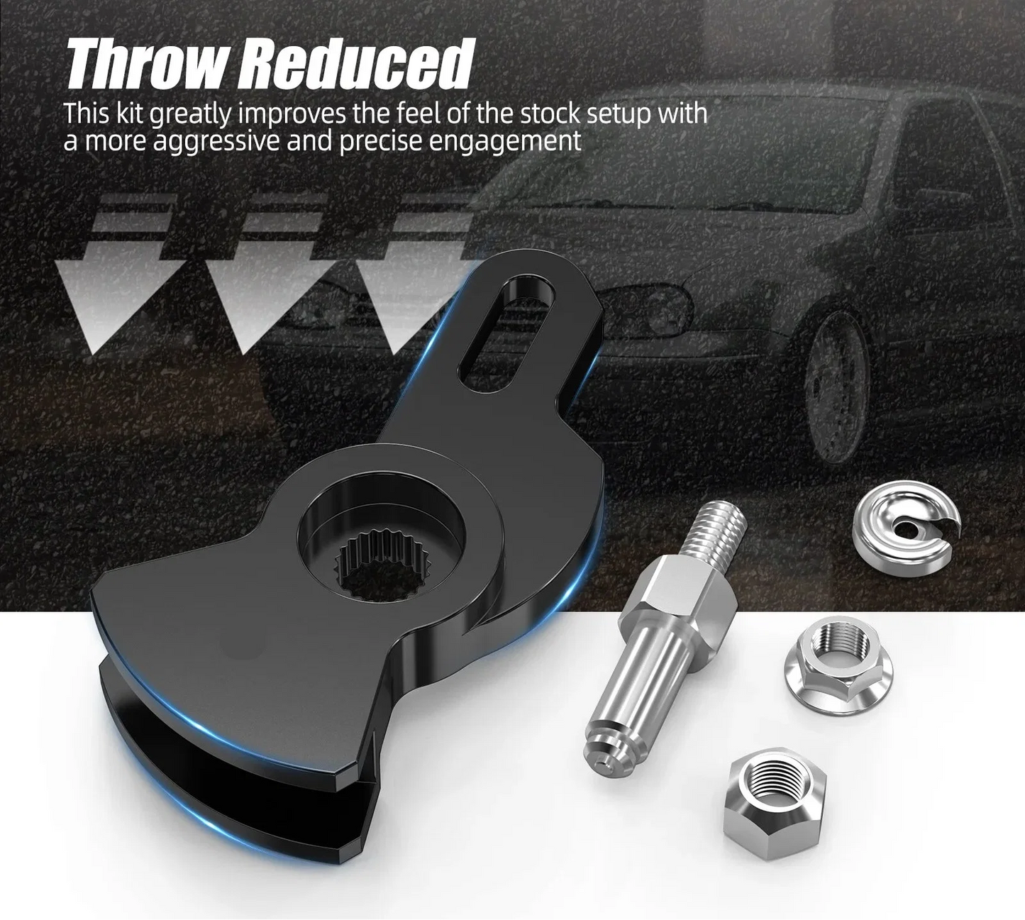 VW Golf MK4 MK5 / Jetta MK4 / Beetle / Bora / Audi A3 / TT MK1 Billet Aluminum Adjustable Short Shifter Arm 5-Speed 1999 - 2008