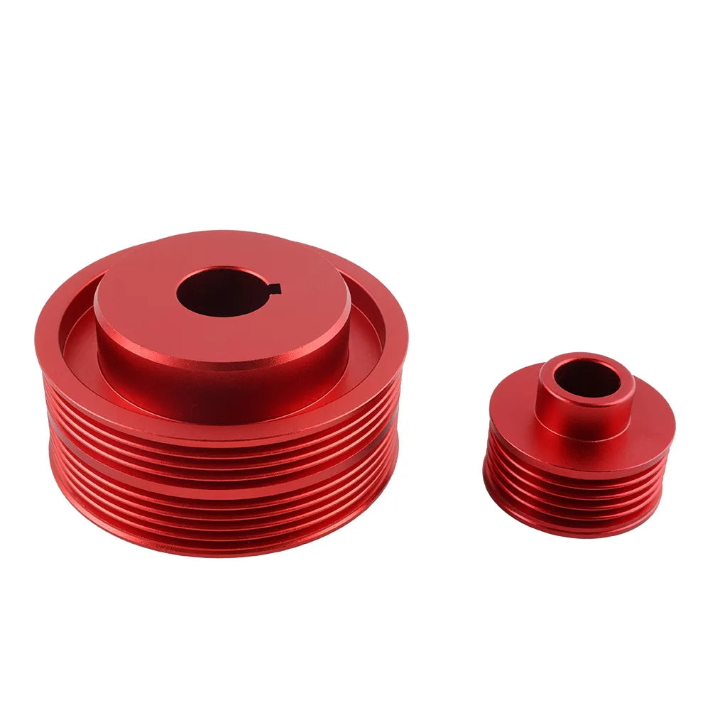 Subaru Impreza WRX / STi EJ20 / EJ25 2.0L / 2.5L Lightweight Aluminum Crankshaft Pulley 2002 - 2007 (Version 7 / 8 / 9 / Blue / Red / Black)
