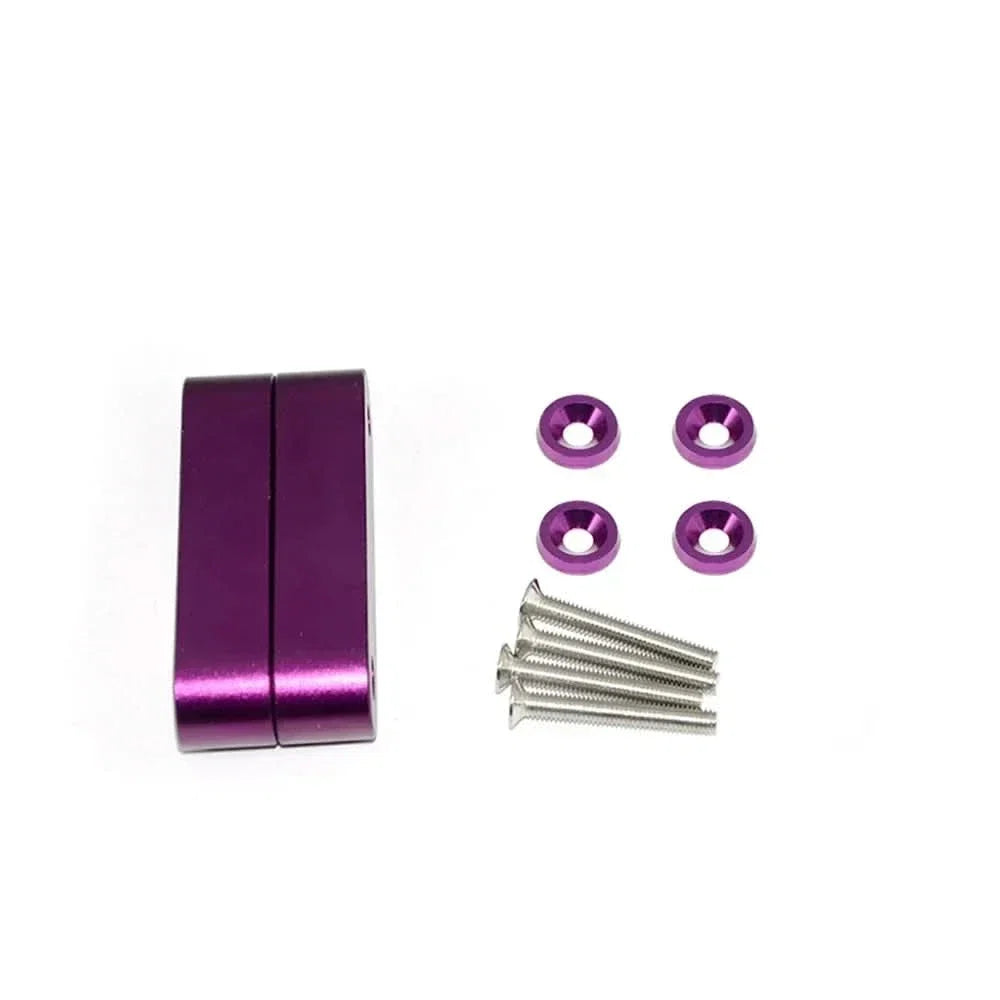 Universal Aluminum Hood Vent Spacer Riser Kit (Black / Purple / Silver)