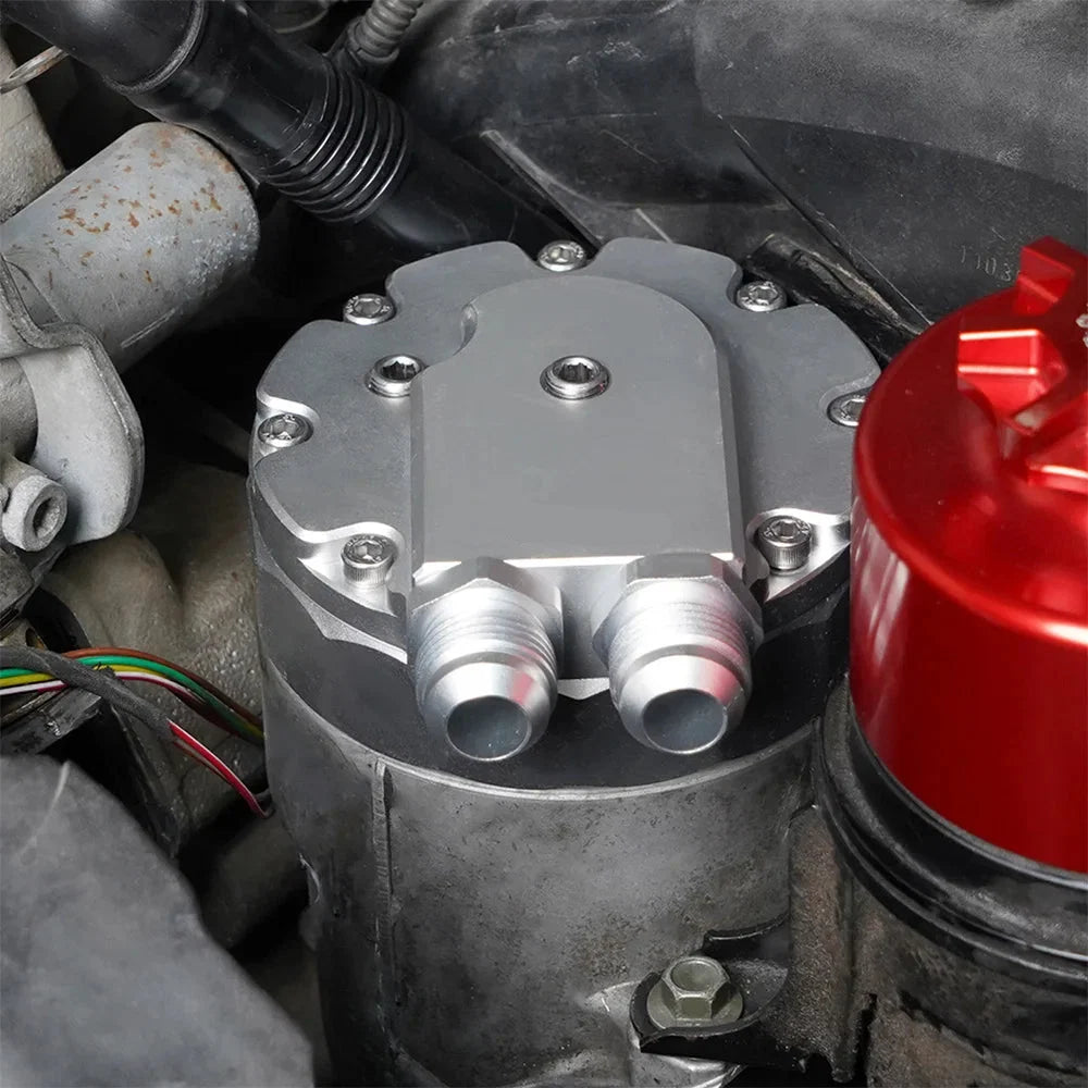 BMW M52 M54 Oil Filter Cap Adapter for External Oil Cooler (AN10 Ports)