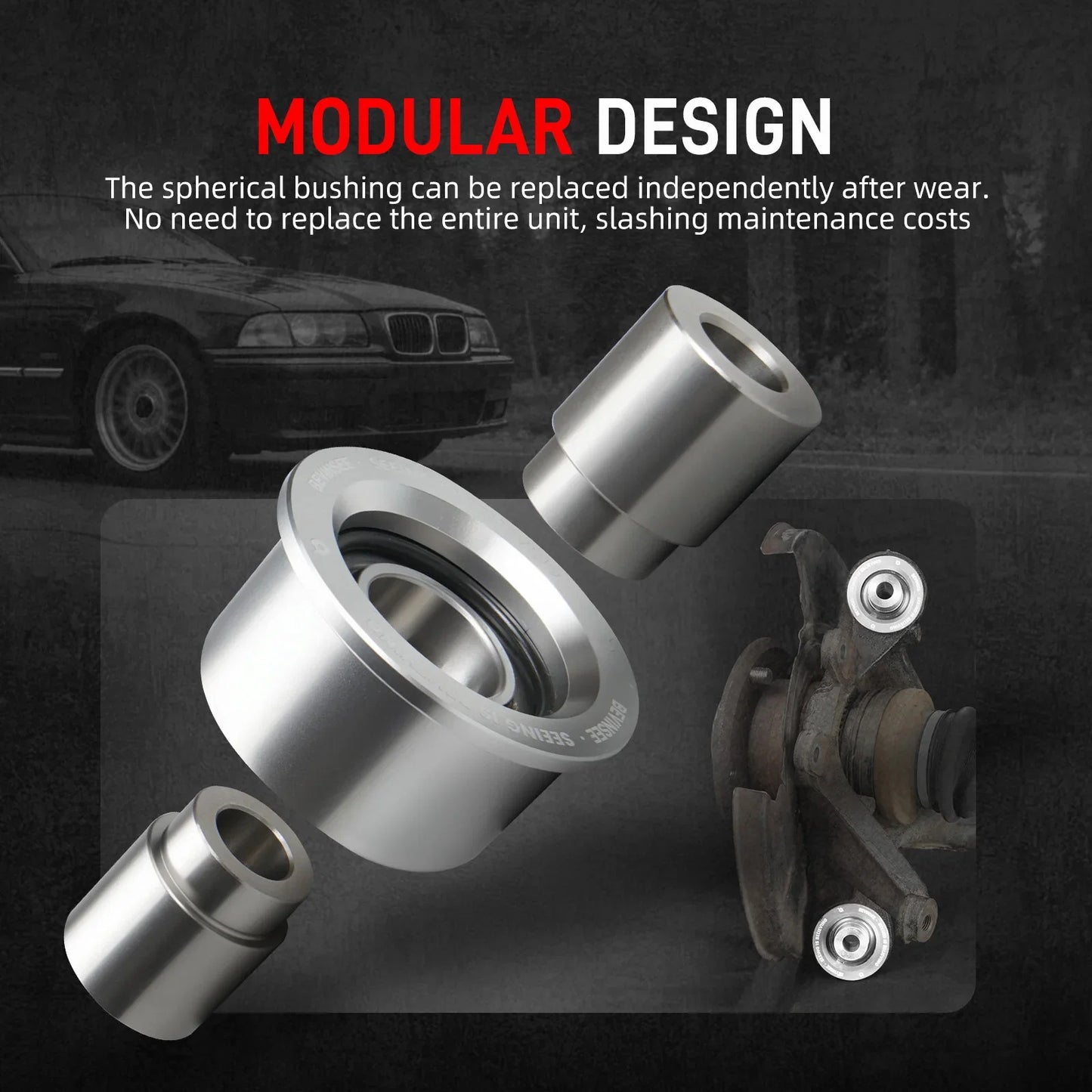 BMW E36 / E46 3 Series & E85 / E86 / E89 Z4 Rear Control Arm Outer Spherical Bushing 1992 - 2016 (Replaces 33326775551 / 33326771828 / 33321136311)