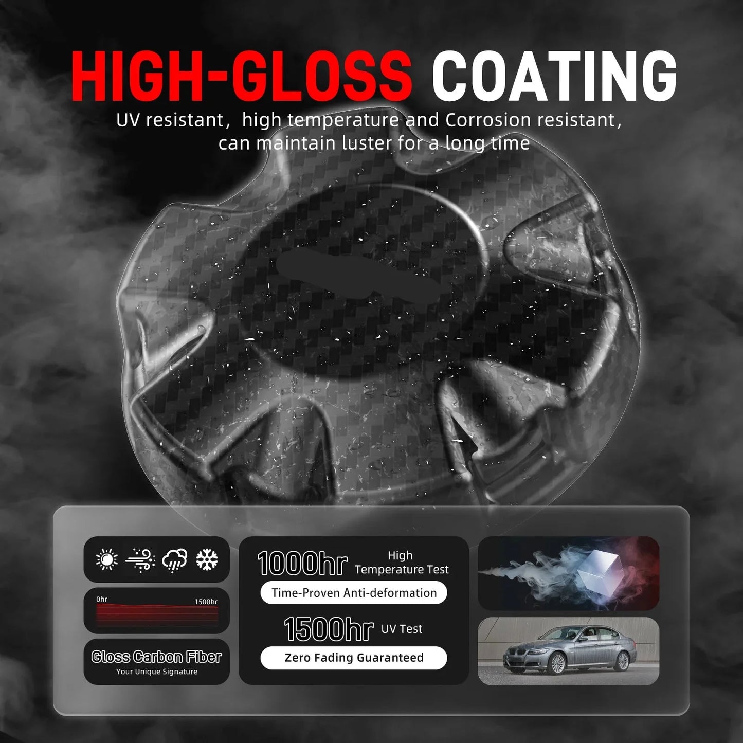 BMW 1 2 3 4 5 6 7 Series / X1 X3 X4 X5 X6 / Z4 Carbon Fiber Coolant Tank Cap Cover 17117639020 2003 - 2020