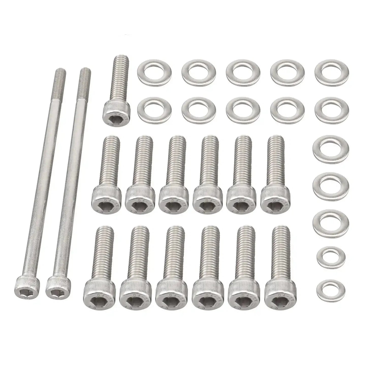Chevy LS / LSX V8 Stainless Steel Oil Pan Bolt Kit for LS1 / LS2 / LS3 / LS6 / LS7 & Vortec 4.8L / 5.3L / 6.0L / 6.2L Truck Engines (Gen III / Gen IV)