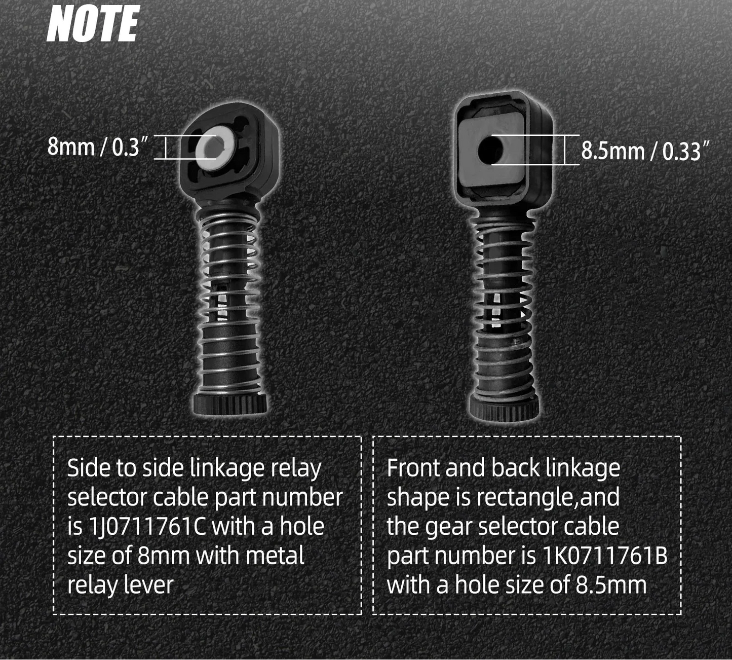 VW Golf V / Jetta V / Passat B6 / Audi A3 8P Billet Aluminum Shifter Bushing Kit MQ350 6-Speed 2006 - 2008