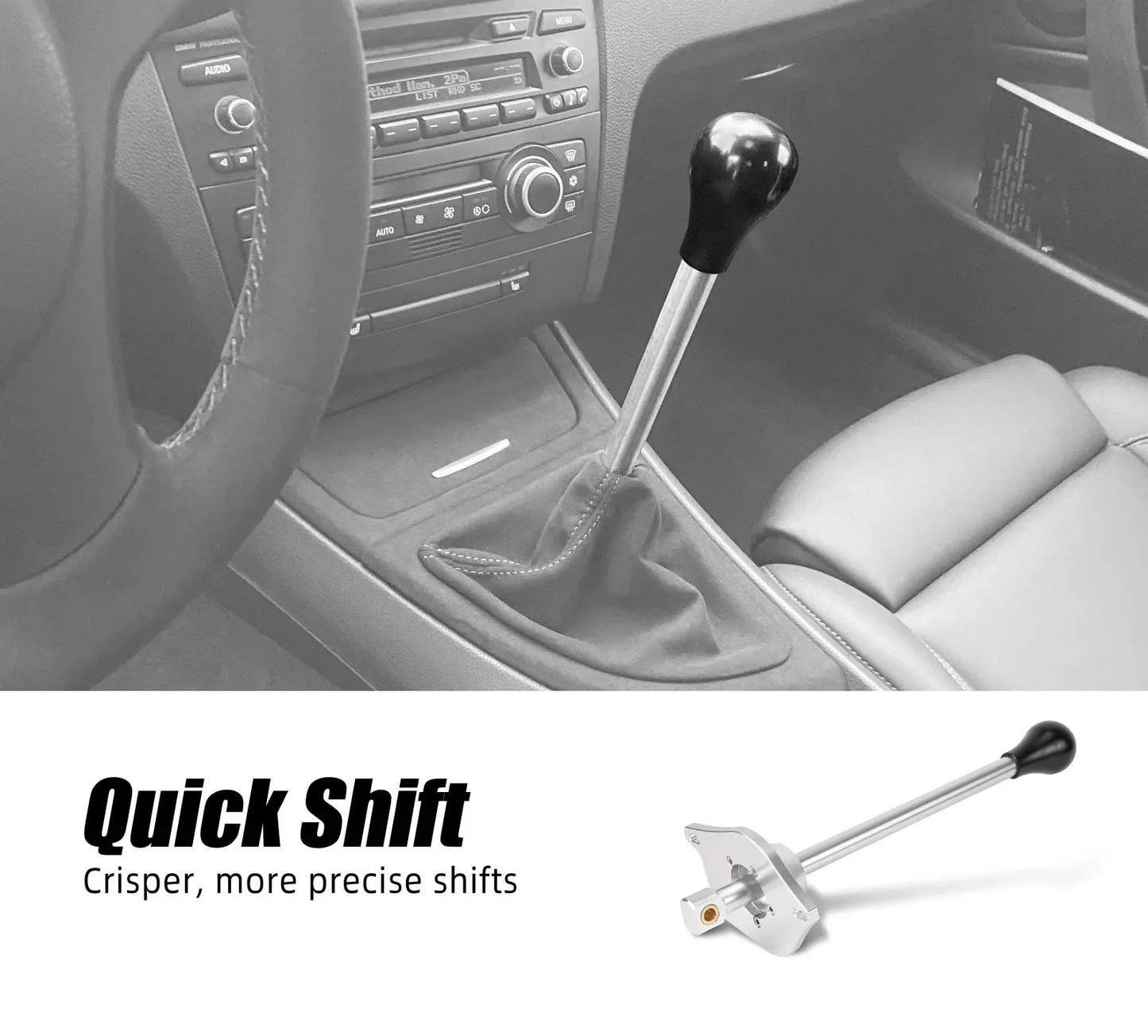 BMW 1 Series E81 E82 E87 E88 / 3 Series E90 E91 E92 E93 Billet Aluminum Short Shifter Kit 2006 - 2013