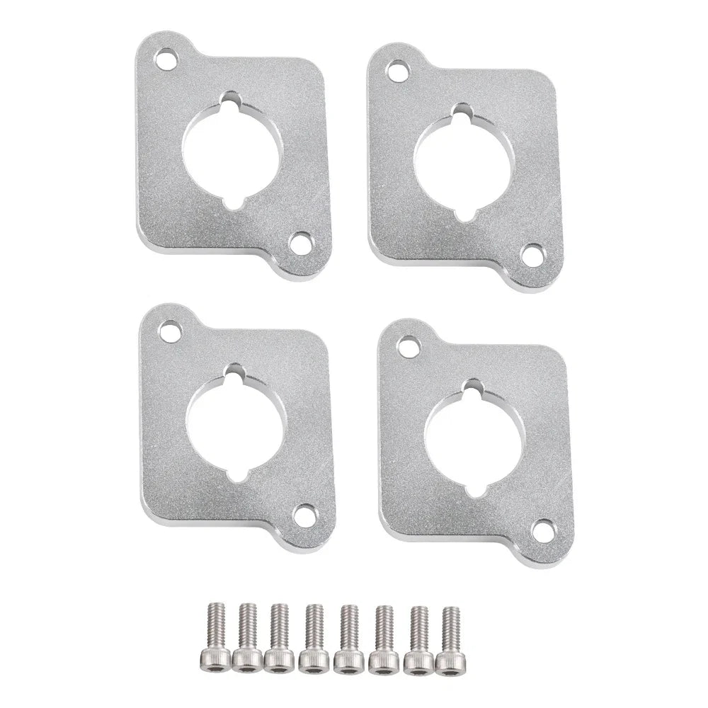 VW / Audi 1.8T 20V to 2.0 TFSI / R8 Coilpack Adapter Plate Set Billet Aluminum (Silver) for A3 / S3 / A4 / A6 / TT MK1 / Golf MK4 / GTI / Jetta / Beetle / Passat 1996 - 2011