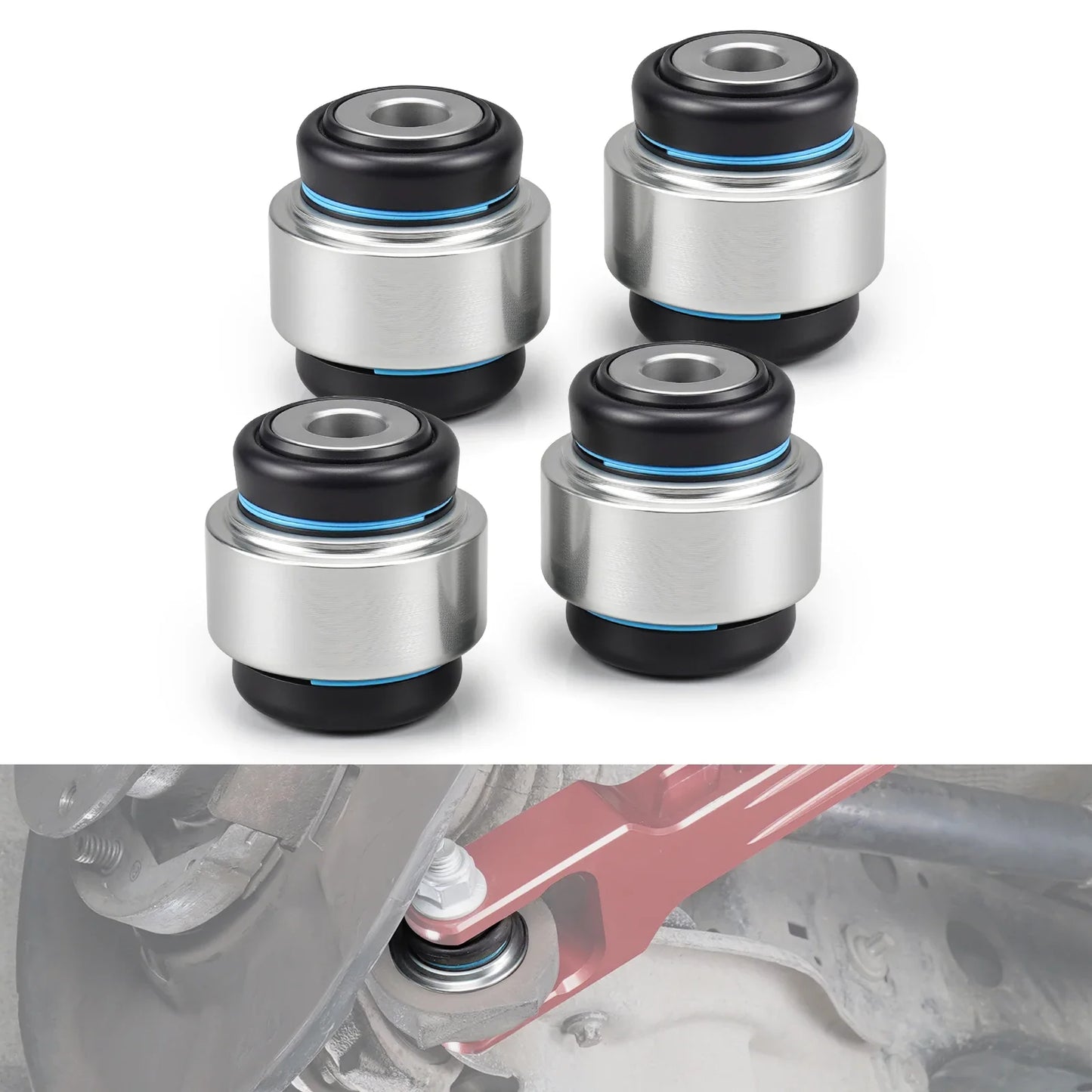 BMW E81 / E82 / E87 / E88 1 Series, E90 / E91 / E92 / E93 3 Series & E84 X1 Rear Trailing Arm Monoball Bearing Set 2005 - 2015 (Replaces 33326763092)