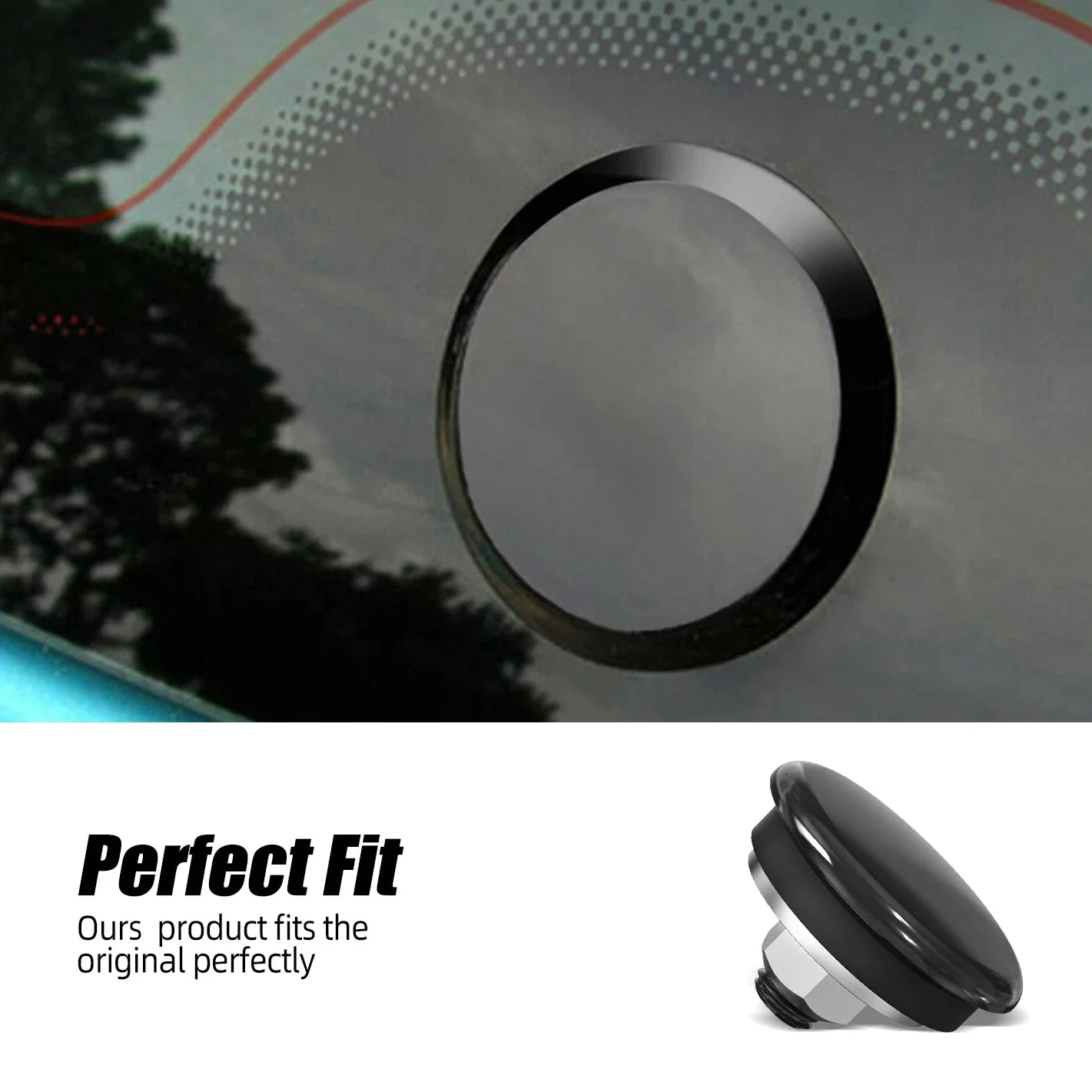 Universal Billet Aluminum Rear Wiper Delete Plug – Black Anodized