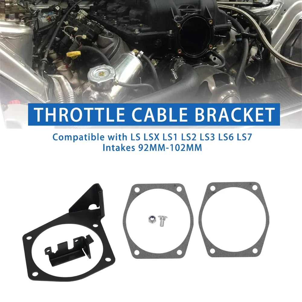 LS / LS2 / LS3 / LS6 / LS7 Engine 4-Bolt Throttle Cable Bracket for 92mm - 102mm Intake Manifolds (Replaces 81012 / 81042 / 81001 / 81002 / 81003 / 81007 / 81043 / 81044)