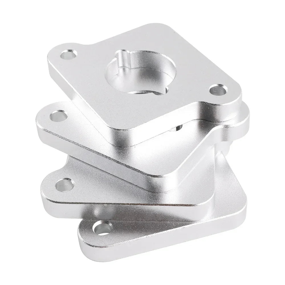 VW / Audi 1.8T 20V to 2.0 TFSI / R8 Coilpack Adapter Plate Set Billet Aluminum (Frosted Silver) for A3 / S3 / A4 / A6 / TT MK1 / Golf MK4 / GTI / Jetta / Beetle / Passat 1996 - 2011