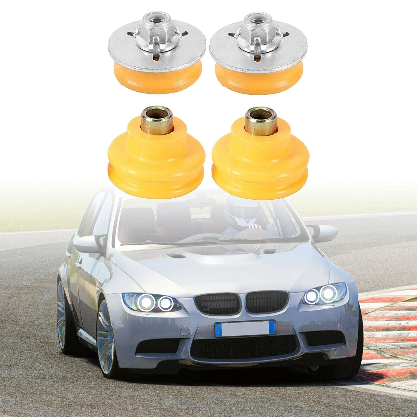 BMW E81 / E82 / E87 / E88 1 Series & E90 / E91 / E92 / E93 3 Series Rear Shock Mount Set 4-Piece (Replaces 33506771738 / 33506771737)