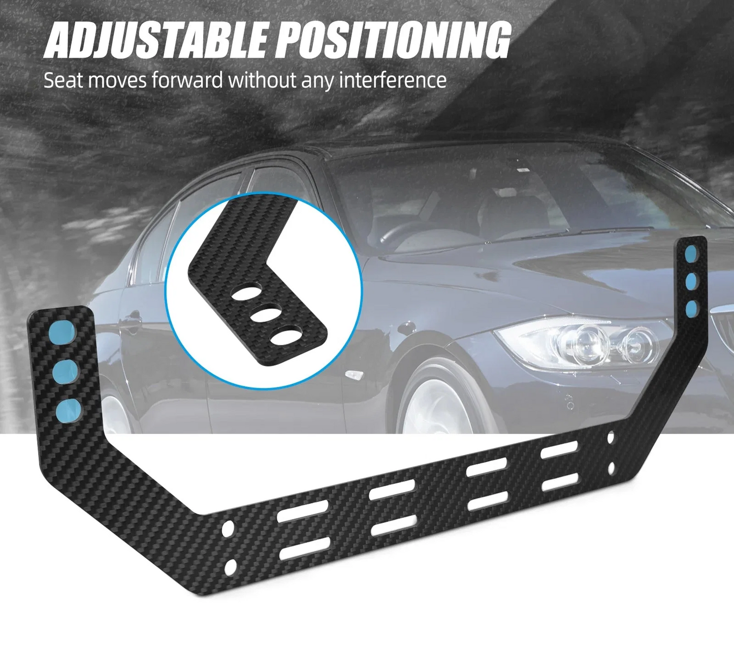 BMW 3 Series E90 E91 E92 E93 Carbon Fiber Fire Extinguisher Seat Mount Holder Bracket 2005 - 2013