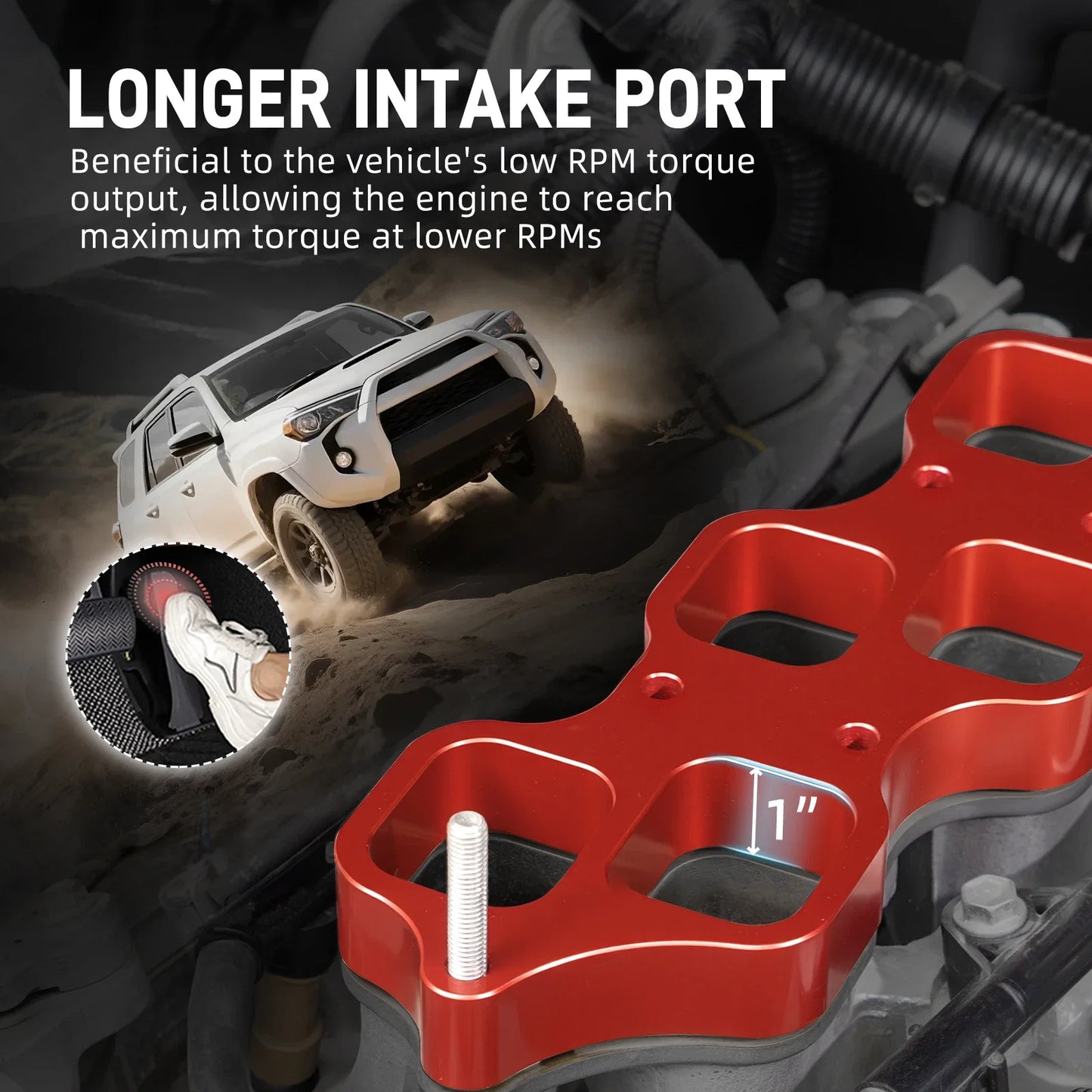 Toyota FJ Cruiser / 4Runner / Tundra 4.0L V6 Billet Aluminum Intake Manifold Adapter 1GR-FE 2010 - 2024